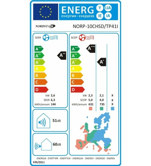 Nordstar TN +Plus+ NORP-10CHSD/TP41I Κλιματιστικό Inverter 9000 BTU A++/A+ με WiFi